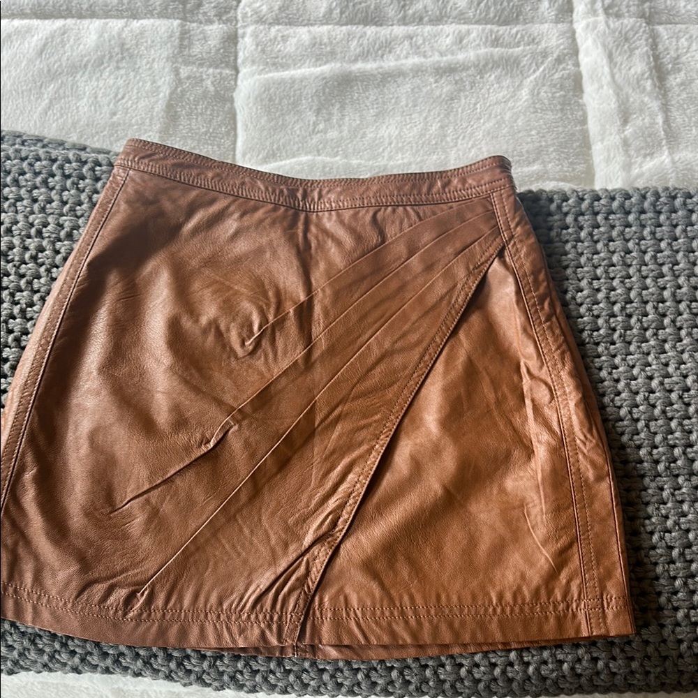 Brown Leather Skirt